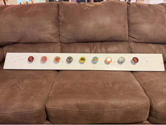 Custom Superhero Wall Rack / Coat Hanger – Marvel & DC – 9 Hooks – 4FT+