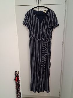Michael koors pinned Striped jumpsuit wide legged