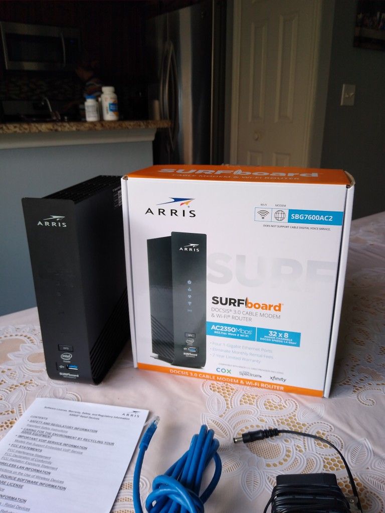 Docs is 3.0 Cable Modem & Wi-fi Router SBG7600AC2.