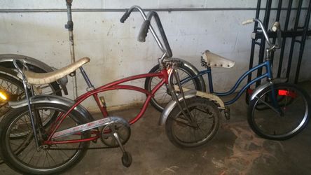 Couple old Schwinn stingrays apple crate