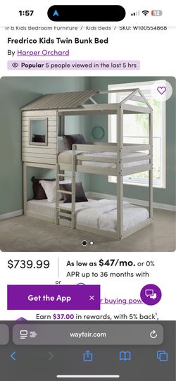 Federico Twin Bunk Bed - Tree house style