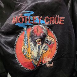 1983 Motley Crue Black Satin Jacket 