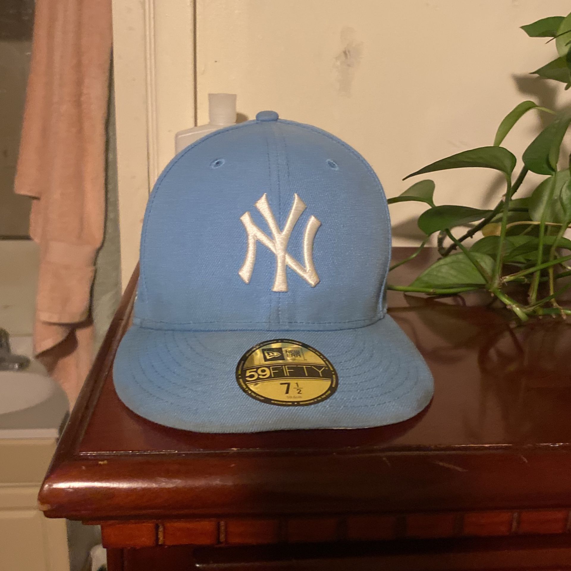 Baby Blue Yankee Hat 