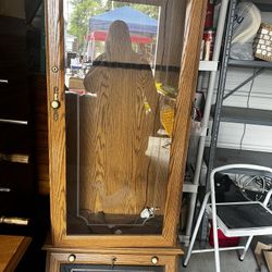 Wood And glass Gun Cabinet 