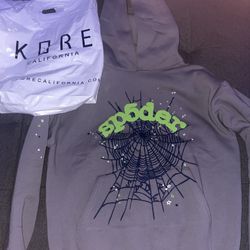 Sp5der OG Web Hoodie Grey