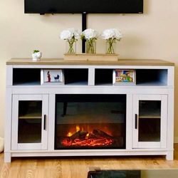 Electric Fireplace Tv Stand New in Original Packaging With Advanced Features and Remote Control.