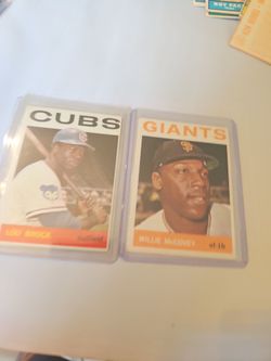 LOU BROCK, WILLIE McCOVEY ,vERNIE BANKS,1964 TOPPS