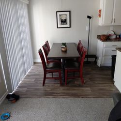 Table And Six Chairs From A Restaurant 