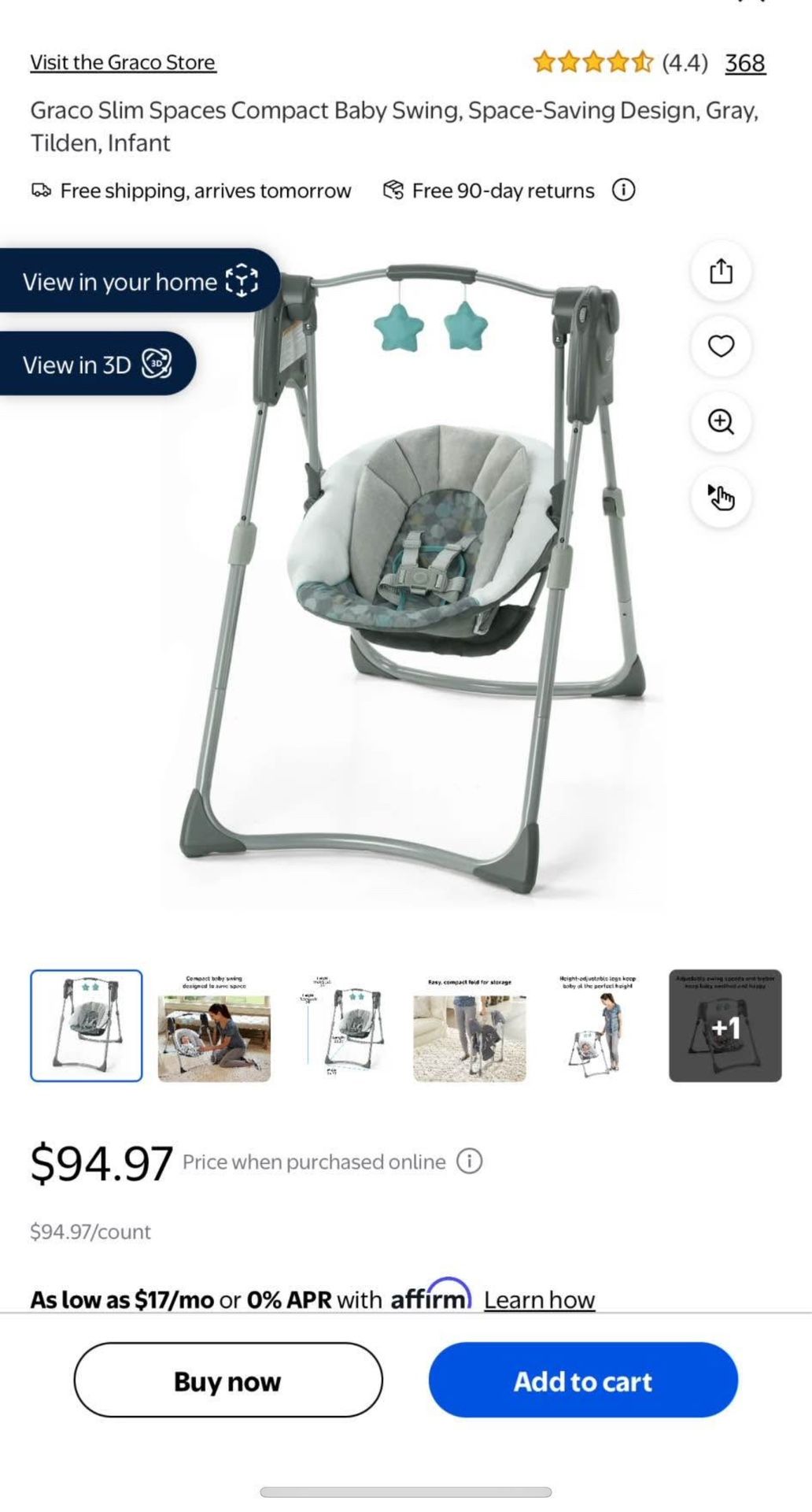 Graco Slim Spaces Swing