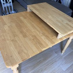 Solid Wood Table W/extension 
