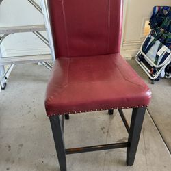 Red Leather Stools 