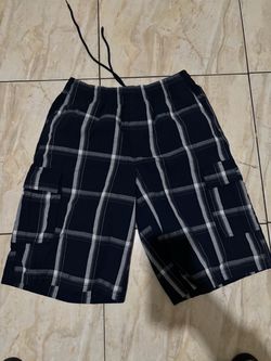 Navy blue plaid Shaka Wear size M