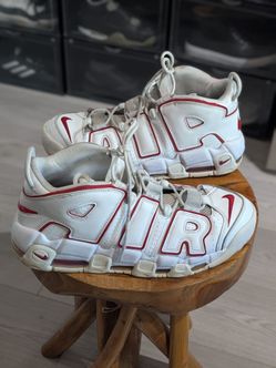 Size 11.5 Men's Nike Air More Uptempo White Varsity Red  921948-102