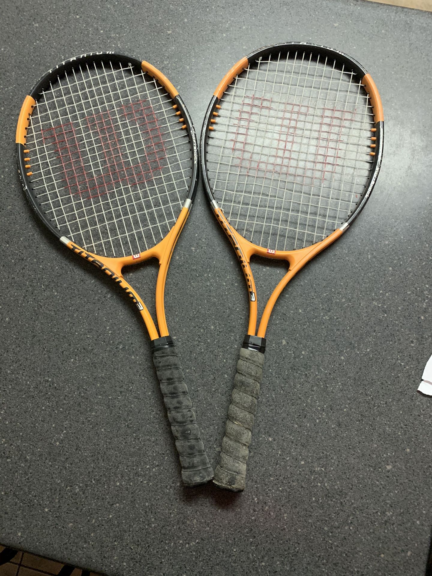 2 Wilson Softshock tennis Rackets $25