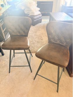 Safavieh Genuine Leather Bar Stools (set of 4)