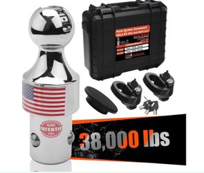 38K Anti-Theft Lock Gooseneck Hitch Kit For Ram 2500, Ram 3-2024, Lockable Gooseneck Ball And Lockable Safety Chain Anchors, 3-Ball Locking Up