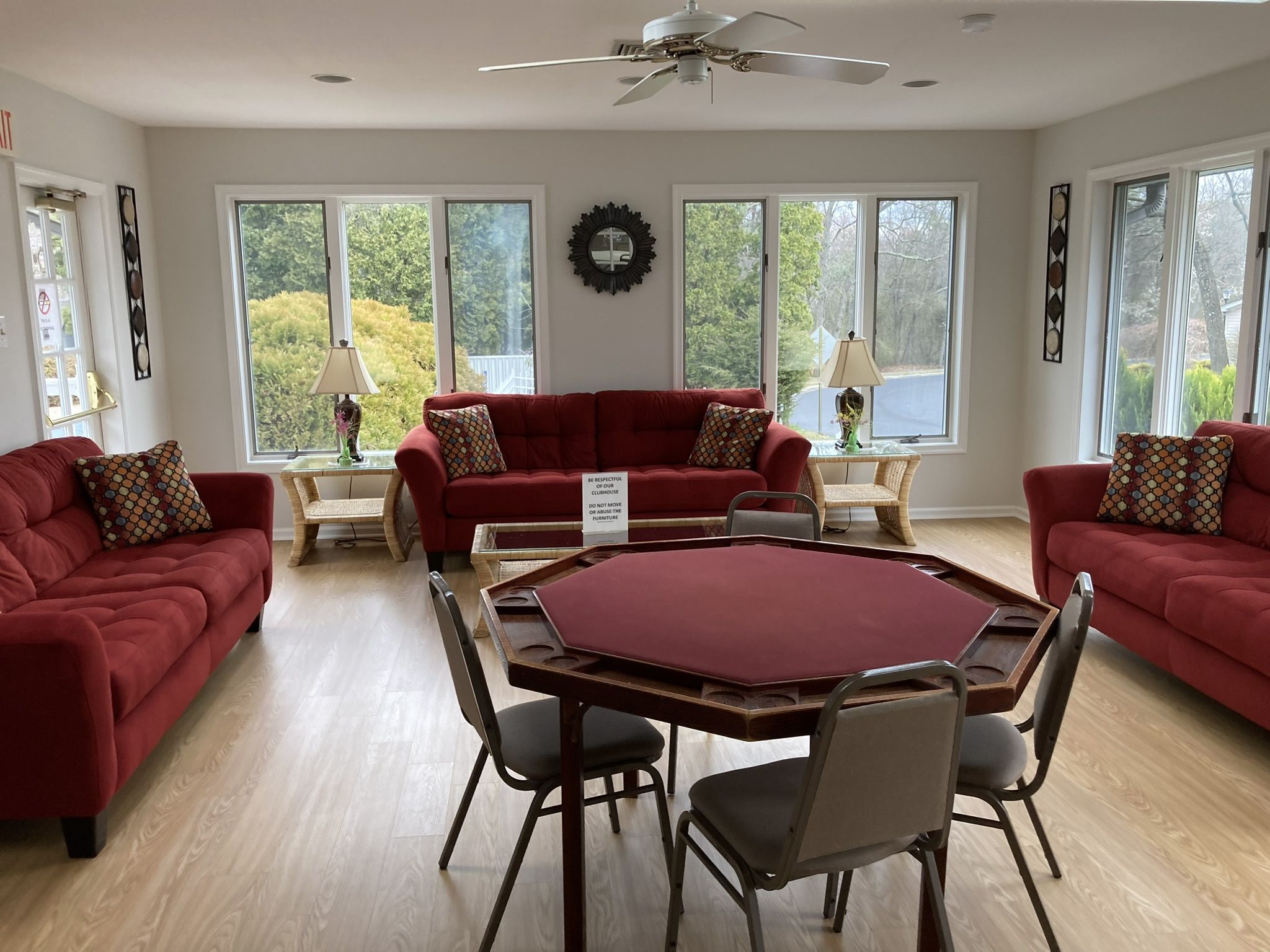 Red Loveseats
