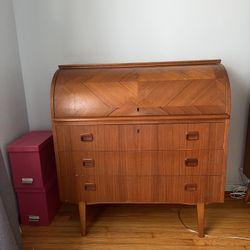 Mid Century Roll Top Desk