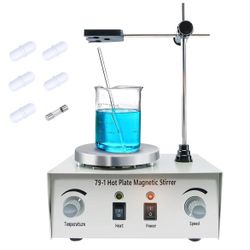 Magnetic Stirrer 1000ml Hot Plate Mixer 2400 RPM with Support Stand & Stir Bars