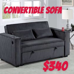 Brand New convertible sofa/Convertible Sofa Sleeper Sofa W/ Cup Holders