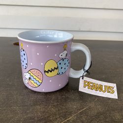 Peanuts Easter Snoopy & Woodstock Easter Fun 21 oz Ceramic Mug NWT