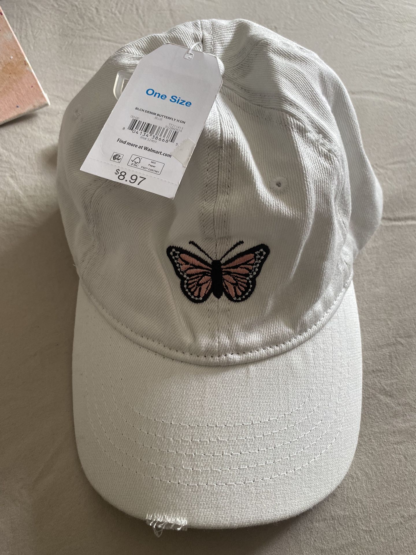 White Butterfly Hat