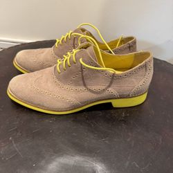 Cole Haan Tan and Yellow Women's Loafers size 8.5