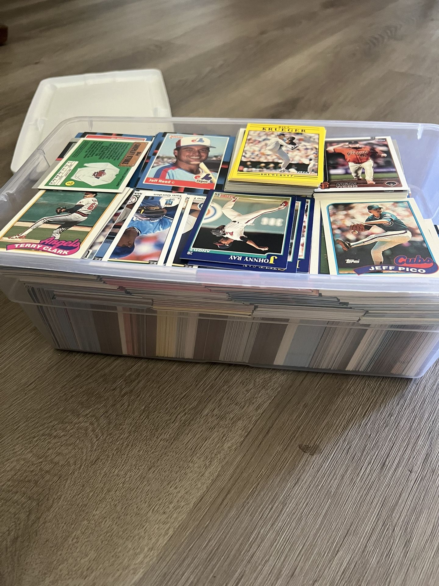 box of baseball cards