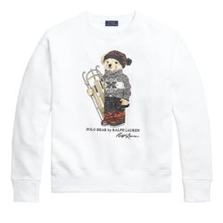 Sled Polo Bear Long-Sleeve Cotton Sweatshirt