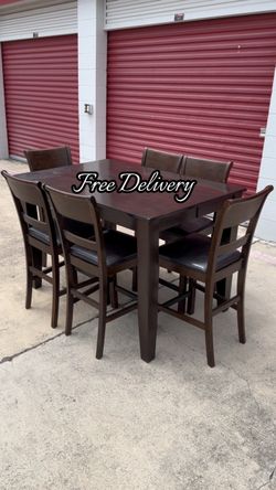 Dining Set Table and 6 Chairs Counter Hight See photos and details