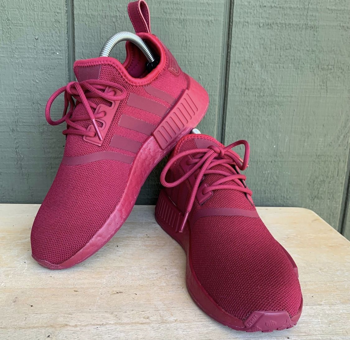 Adidas NMD_R1 Maroon Running Shoe Mesh Lace Up Women's Size 7 UK5.5