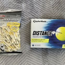 TaylorMade Golf Balls And Tees 