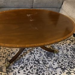 Vintage Table With Rolling Legs