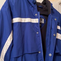 Men’s Hooded, fleece lined All Weather coat.