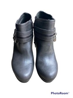 leather chain shoes for women heel shoes