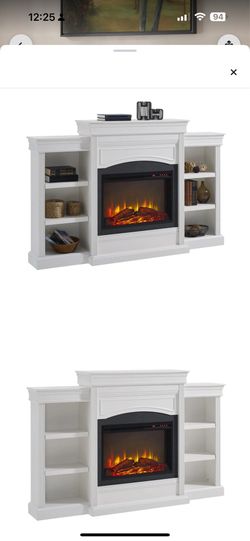 Electric Fireplace, white