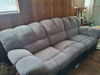 Grey reclining couch