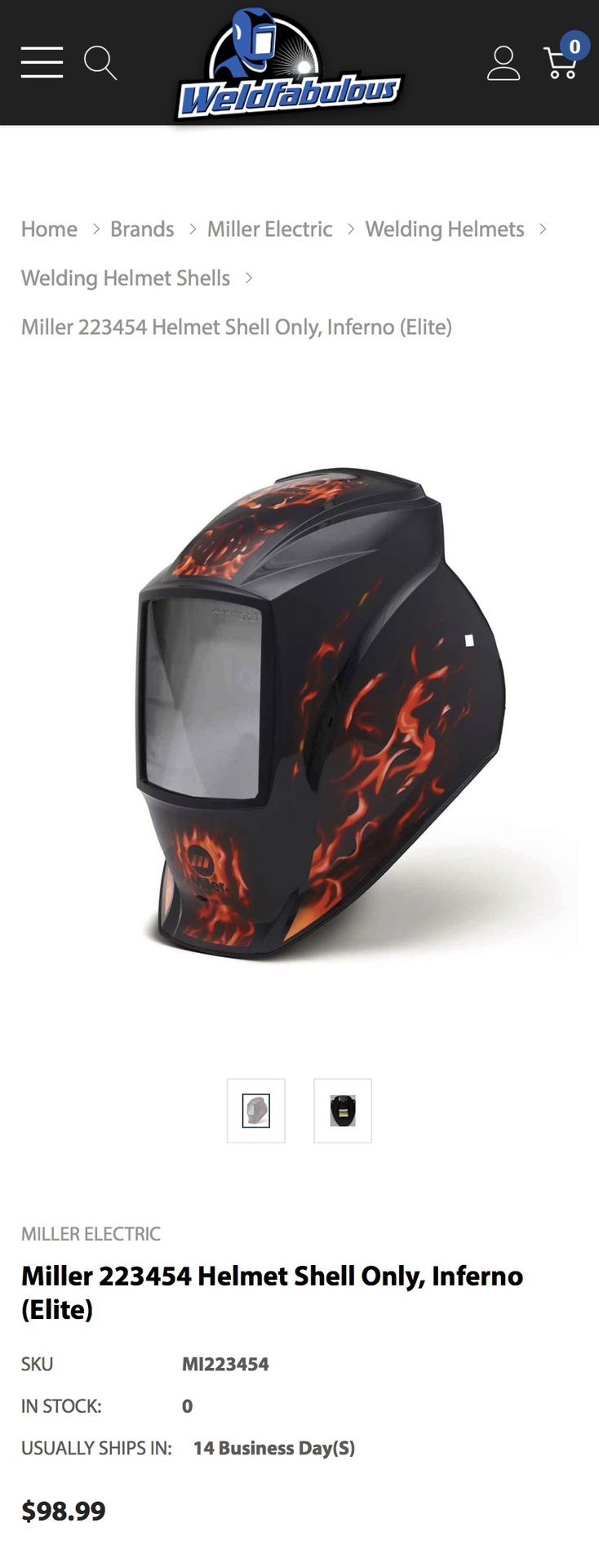 miller elite helmet shell