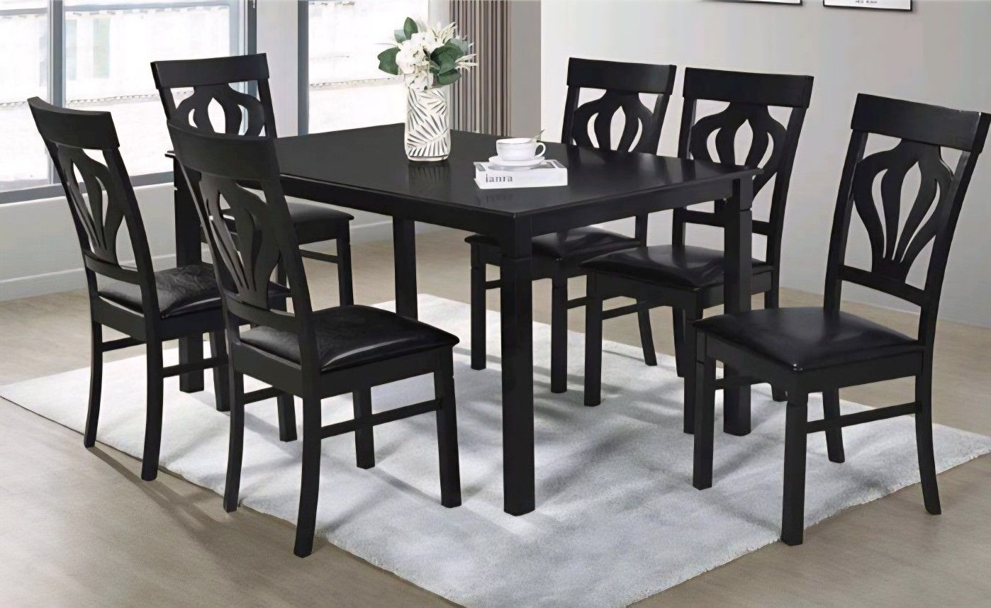 Dining Set 7pcs Color Espresso