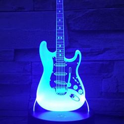 Electric Guitar Night Light 3D 