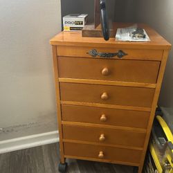 Nice Little Wooden Rollable Tool Box With All Tools And Magnetic Tool Stand Holder