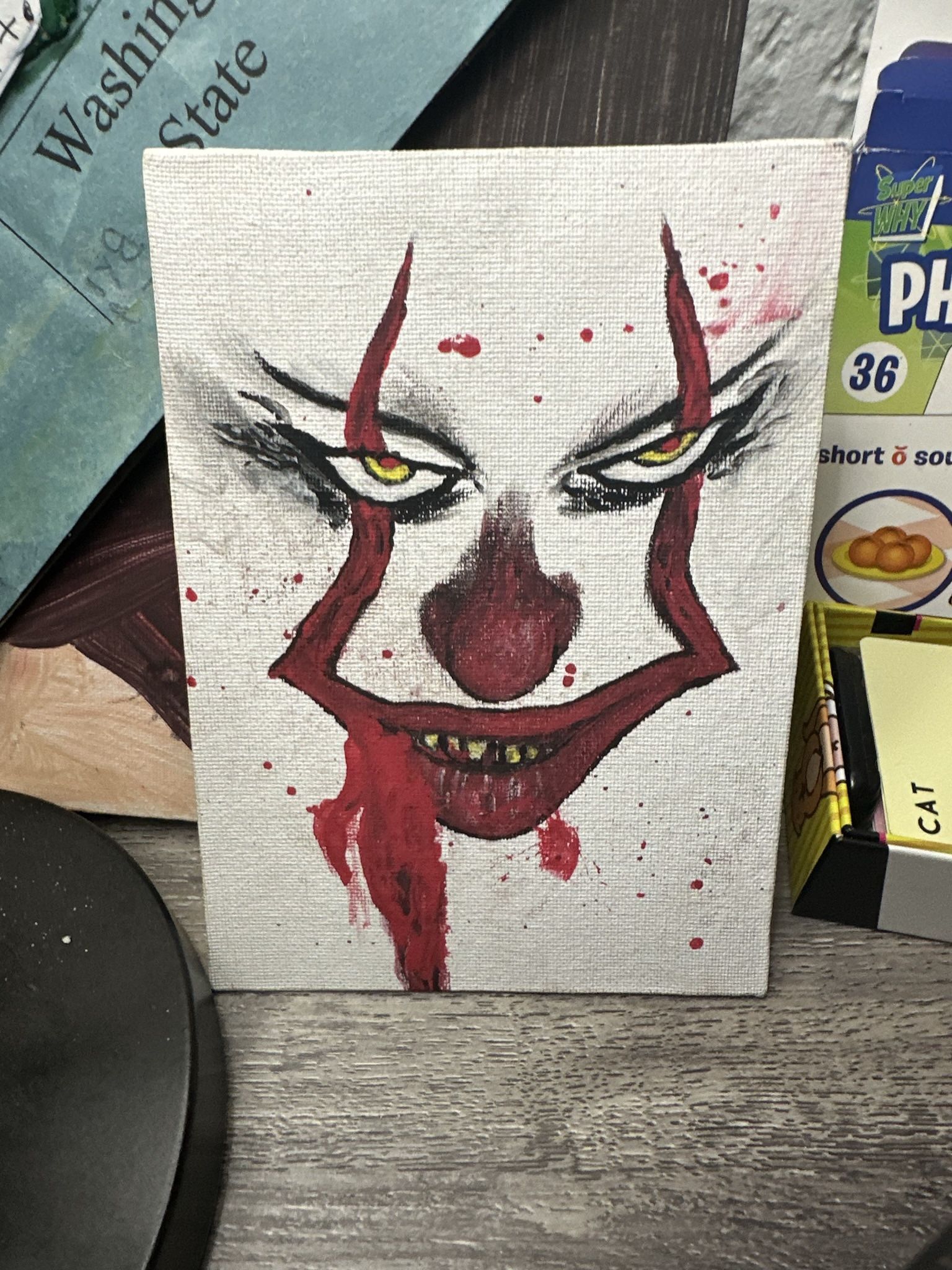 it” Painted By Hand 6x8 Canvas