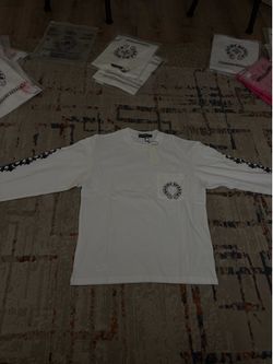 White chrome heart shirt