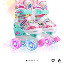 Rainbow Unicorn Adjustable Beginner Skates