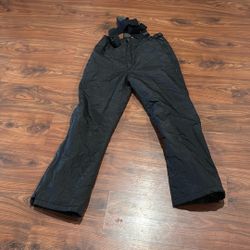 Men’s Large Obermeyer, Black Snowboarding, Ski Pants, Bibs