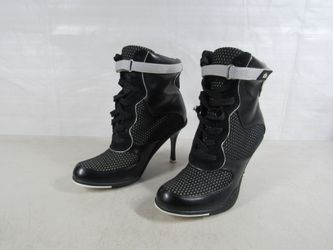 Dollhouse 5678 Womens Black Bingo Mesh Ankle Boots Size 8
