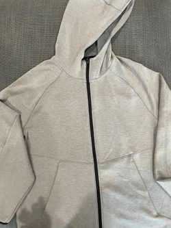 Gray Full-Zip Tech Fleece Hoodie