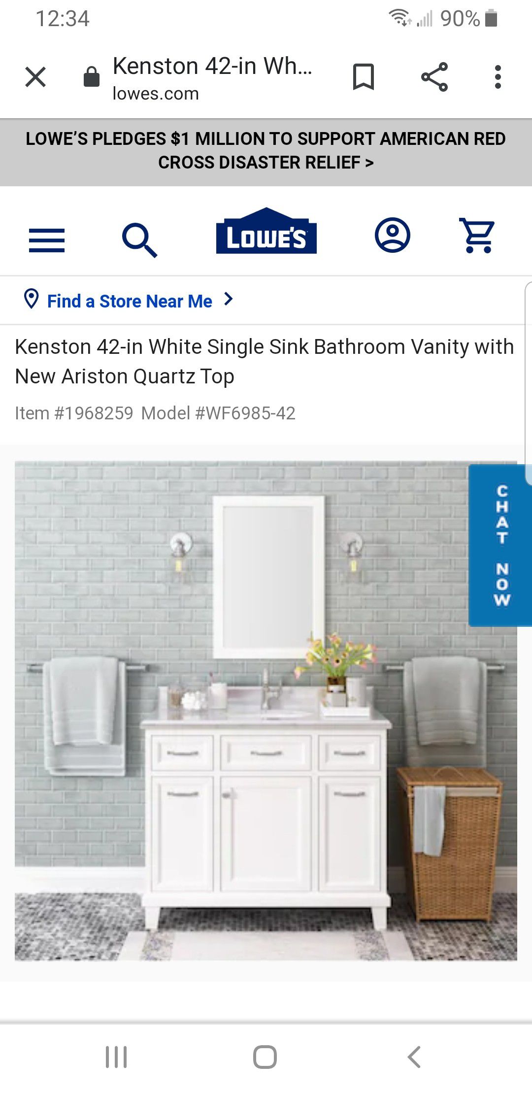 42 in. Bathroom vanity