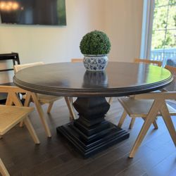 60in Solid Wood Dining Table 