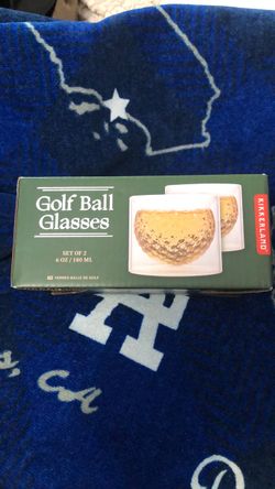 Kikkerland Golf Ball Glasses Set of 2
